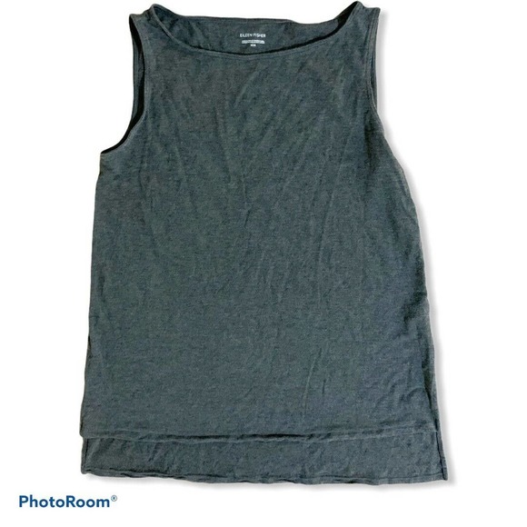 Eileen Fisher‎ grey scoop neck sleeveless top M - Picture 1 of 4